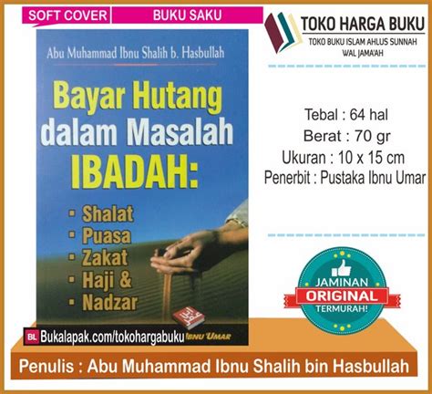 Jual Bayar Hutang Dalam Masalah Ibadah Di Lapak Toko Harga Buku Bukalapak