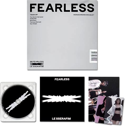 Le Sserafim St Mini Album Fearless Monochrome Bouquet Ver Lyric