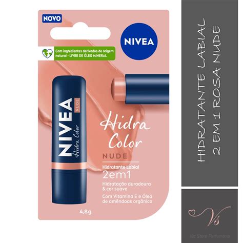 Protetor Labial Em Nivea Hidra Color Nude G Shopee Brasil