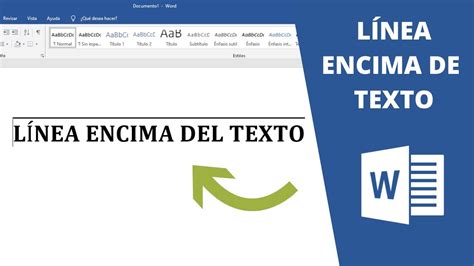 Cómo Poner una LINEA Encima de las LETRAS en WORD YouTube