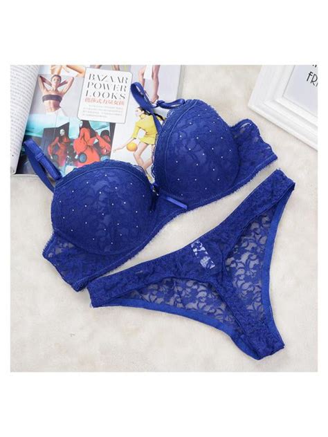 Women Bra Set Girls Lace Push Up Bra And Panties Briefs Underwear Lingerie