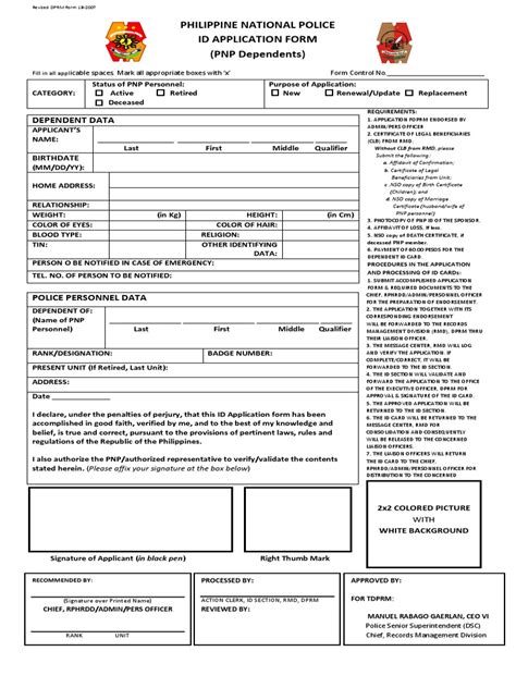 Pnpiddependentspdf Identity Document Justice