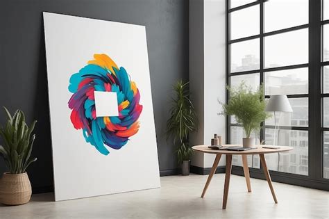 Premium Photo Dynamic Art Showcase Customizable Motion Mockup