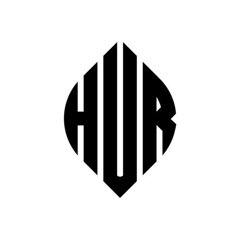 hur circle letter logo design  circle  ellipse shape hur