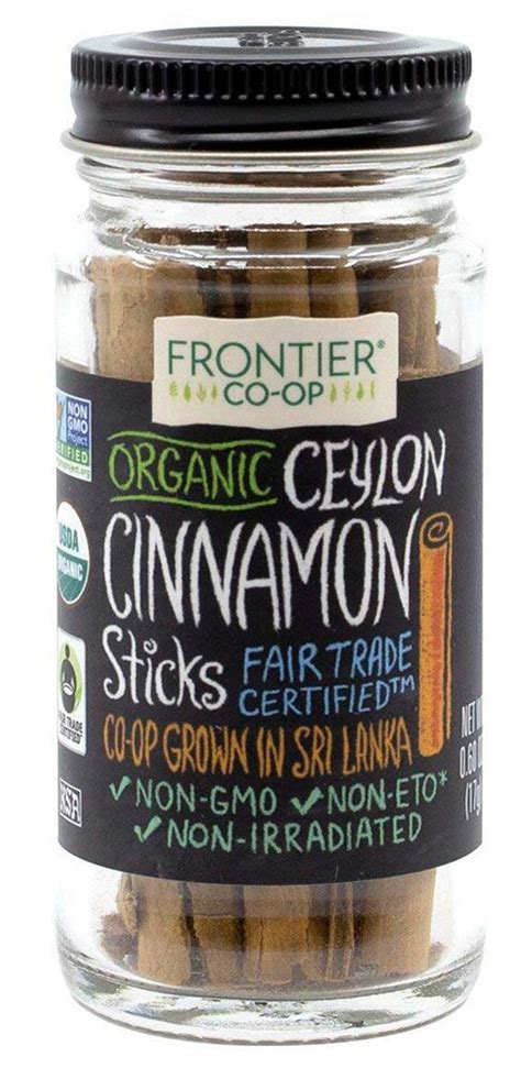 Frontier Co Op Organic Ceylon Cinnamon Sticks 06 Oz Vitacost