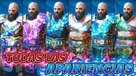 TODAS LAS NUEVAS APARIENCIAS DE GOD OF WAR RAGNAROK En Armaduras