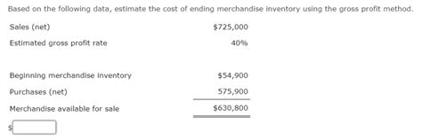 Solved Based On The Following Data Estimate The Cost Of Chegg