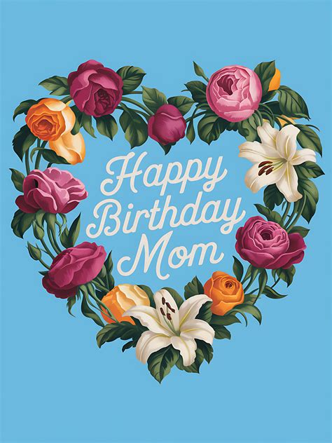 Free Download Happy Birthday Mom Heart