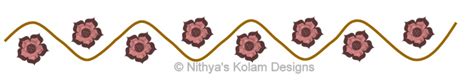 Nithya's Kolam Designs: Kolam Borders - Flower and Leaf Designs