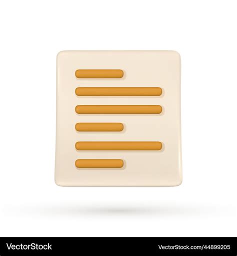 3d Realistic Document Paper Sheet Business Icon Vector Image