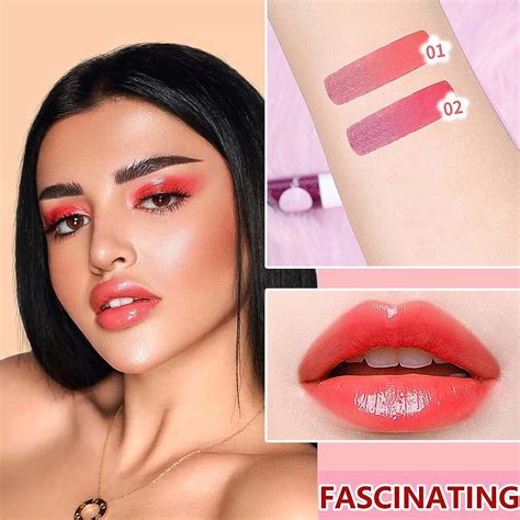 2 Colors Lip Tint Stain Set Long Lasting And Waterproof Lip And Cheek