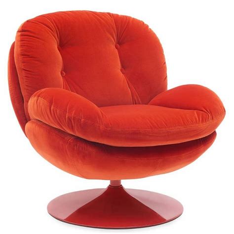 Fauteuil Memento POP Rouge Marque Athezza Loveuse Pivotante Pied Métal