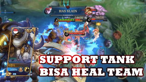 Minotaur Support Tank Bisa Heal Team Mobile Legend Youtube