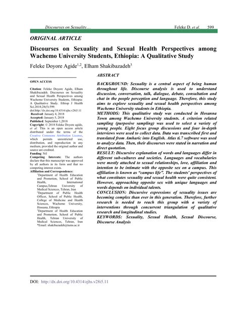 (PDF) Discourses on Sexuality and Sexual Health Perspectives among ...