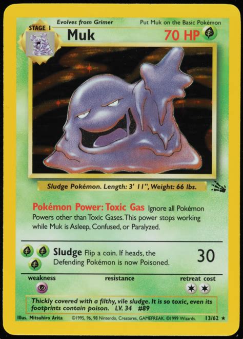 Muk 1999 Pokemon Fossil Unlimited 13 HOLO Pristine Auction