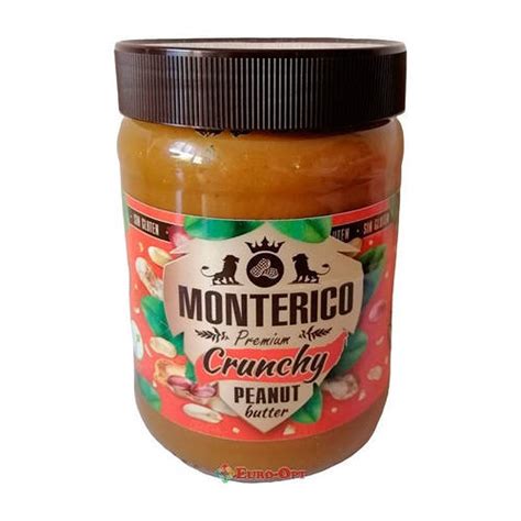 Арахісова паста без глютену Monterico Crunchy Peanut Butter 500 г