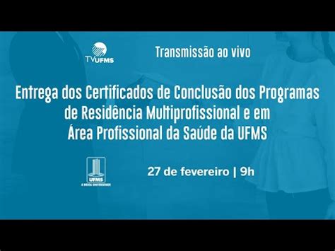 Conclus O Dos Programas De Resid Ncia Multiprofissional E Em Rea