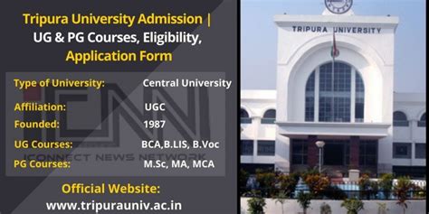 Tripura University Admission 2024 Courses Dates And Latest Updates