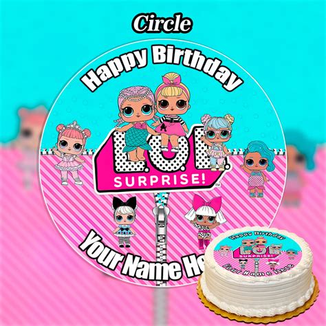 Edible Lol Surprise Cake Topper Personalised Edible Printed Toppers