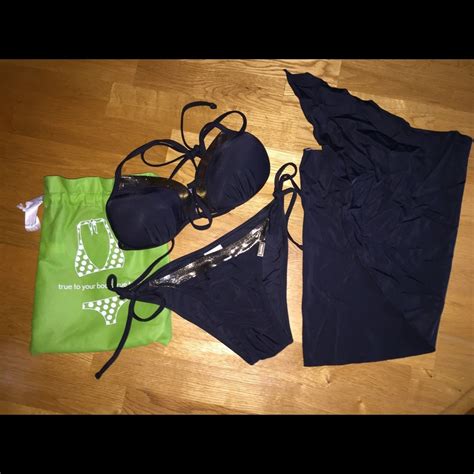 Lori Coulter Swimsuit Black Bikini Gem