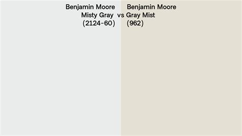 Benjamin Moore Misty Gray Vs Gray Mist Side By Side Comparison