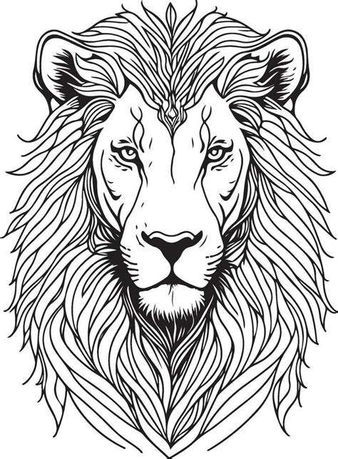 Lion Mandala Coloring Page for Adults 26137055 Vector Art at Vecteezy