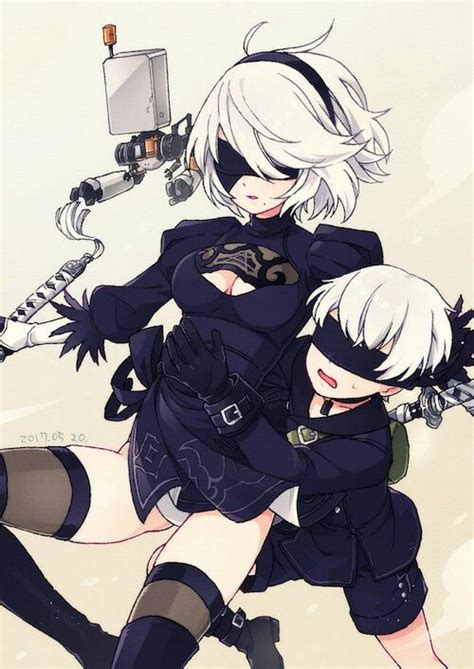 Pixiv いお Nier Autómata Parejas De Anime Chica Ninja