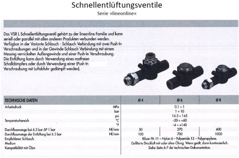 Schnellentlüftungsventil mit Schalldämpfer Schlauch Eingang