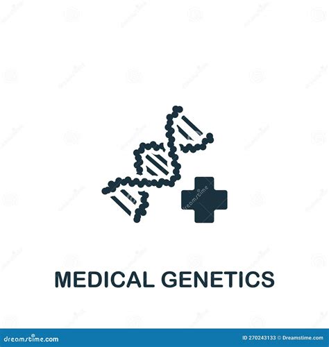 Medical Genetics Icon Monochrome Simple Sign From Medical Speialist Collection Stock Vector