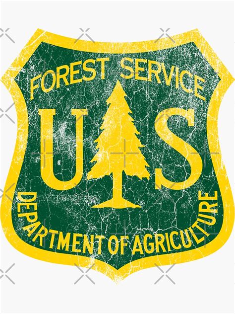 Us Forest Service Logo Grunge Style Sticker For Sale By