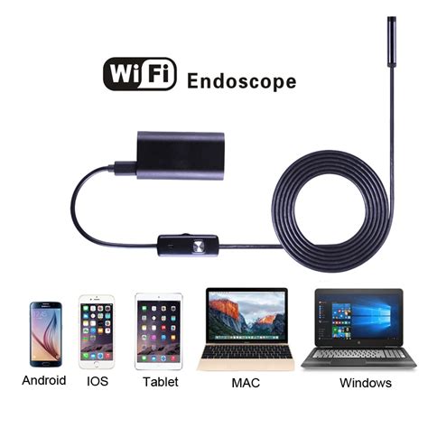 Wireless WiFi Endoscope IPhone 8mm 6 LED Waterproof Borescope 1280 720P