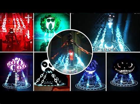 Several Different Images Of Various Lights And Chains In The Shape Of