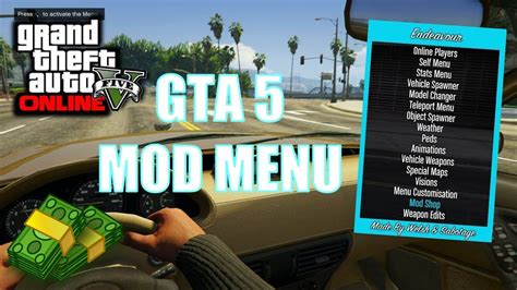 Gta 5 Online How To Install Mod Menus On Ps4 And Xbox One Xbox 360