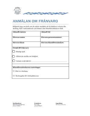 Fillable Online Ockero ANMLAN OM FRNVARO Ockerose Fax Email Print