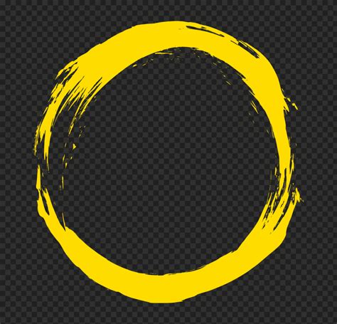 Brush Stroke Yellow Circle Image Png Citypng