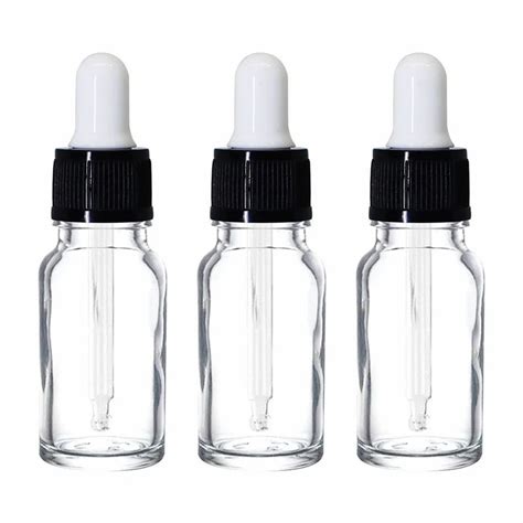 Nsb Herbals 10 Ml Transparent Round Empty Glass Bottle Glass Dropper