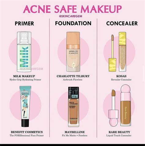 Acne Safe Makeup Safe Makeup Makeup Routine Acne Safe Makeup