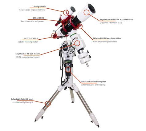 SkyWatcher EVOSTAR 80 ED Computerized Refractor Telescope With AZ EQ5