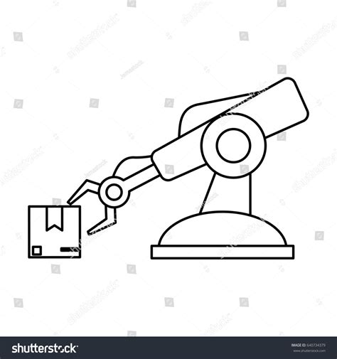 Assembly Line Industrial Machine Icon Image Stock Vector Royalty Free