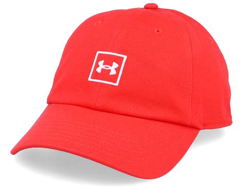 Washed Cotton Martian Red Adjustable Under Armour Cap Hatstoreworld