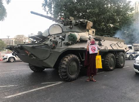 Armored vehicles deployed to major Myanmar cities after mass protests