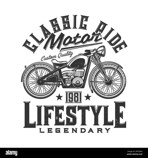 Tshirt Print With Custom Bike Retro Off Road Motorcycle Apparel