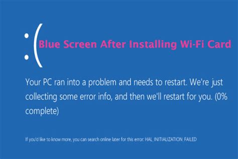 Top 4 Ways To Fix Blue Screen After Installing Wi Fi Card