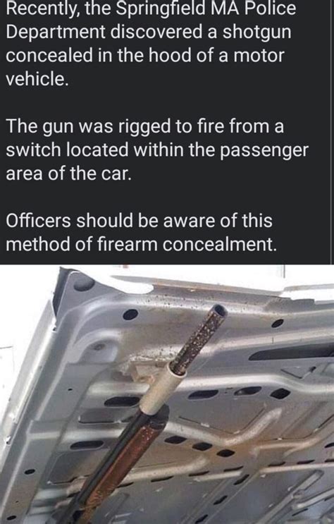 Recently The Springfield Ma Police Department Discovered A Shotgun