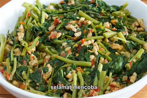 Modal Kangkung Dan Tempe Ditumis Jadi Lauk Makan Sekeluarga Praktis