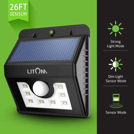 Litom Super Bright Led Solar Powered Wireless Security Motion Sensor