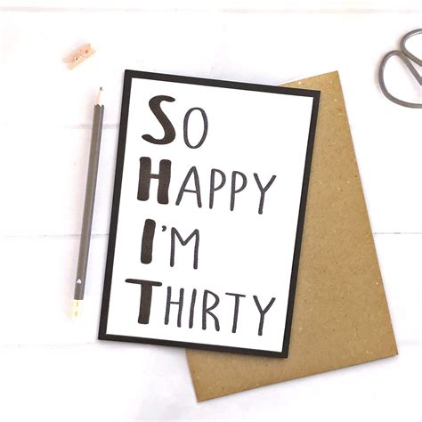 30th Birthday Card Funny 30th Birthday Card Funny Birthday Etsy Uk