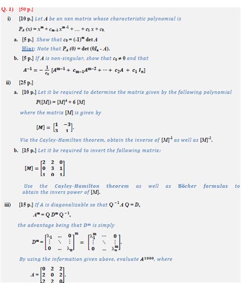 Solved Q P I P Let A Be An Nxn Matrix Whose Chegg