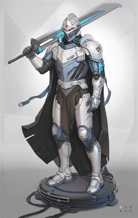 Futuristic Knight Armor Drawing Based On The Medieval Knight S Armor With A Futuristic Science