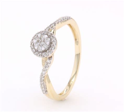 Carati Oro Giallo Anello Ct Diamante Catawiki